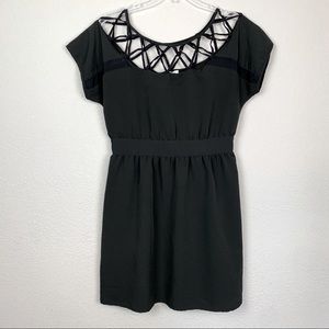 Anthro silence noise black cutout neckline dress